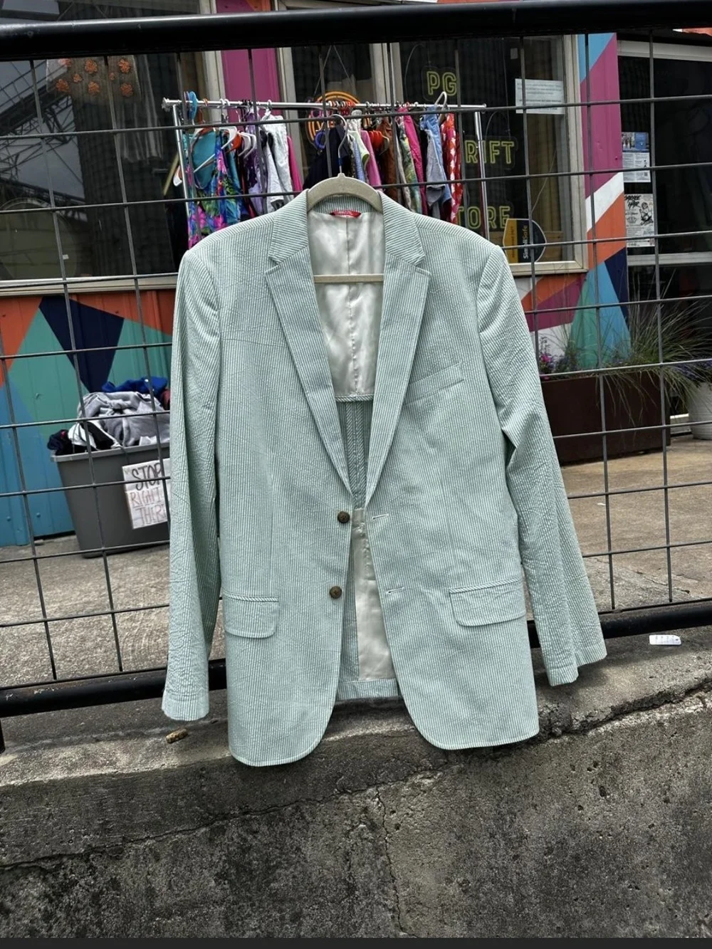 Izod Mint Green Men's Blazer - Two-Button Sport Coat